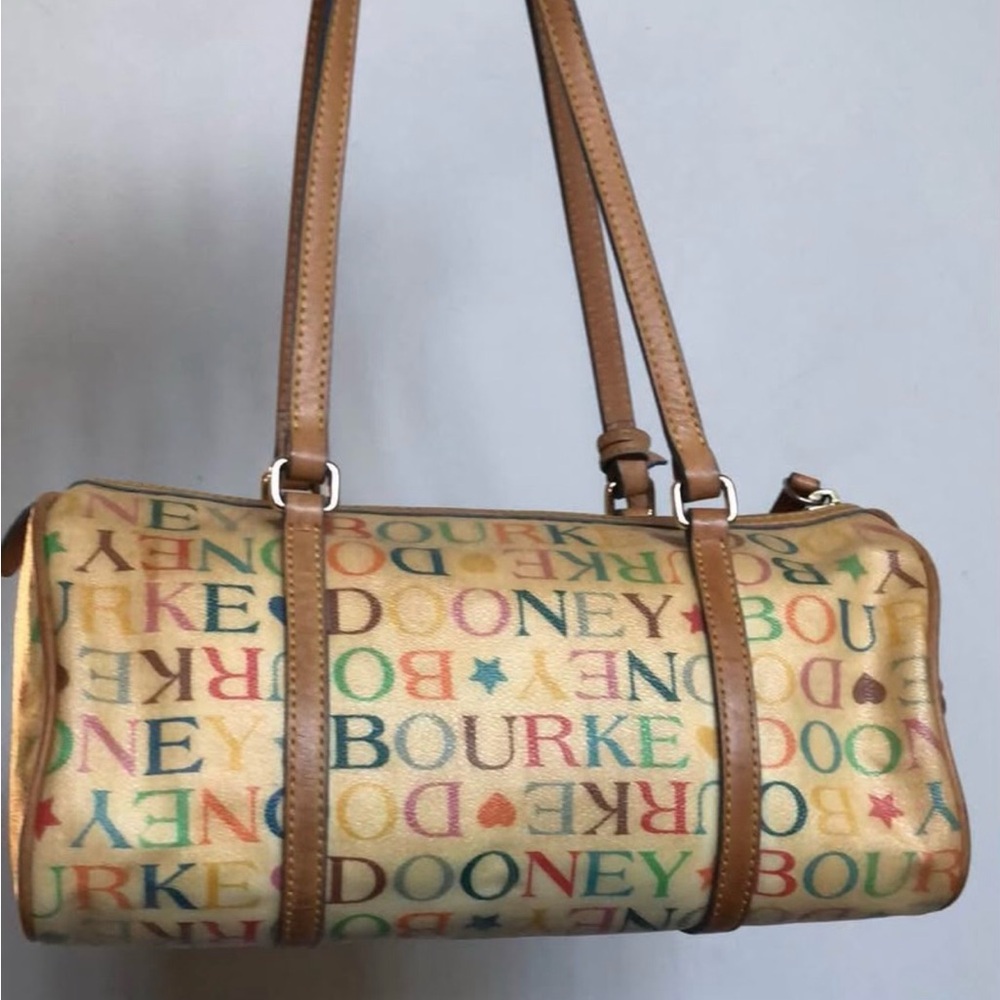 Y2K Vintage Monogram Dooney and Bourke Multicolor Rainbow Barrel Purse